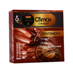 کاندوم شیاردار کلایمکس شکلاتی 3 عددی | Climax Sentiment Condoms 3 pcs