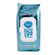 دستمال مرطوب پاک کننده آرایش هیدرا واتر دافی ۵۵ عددی | Hydra Water Wet Wips - Dafi 