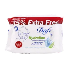 دستمال مرطوب پاک کننده آرایش پوست حساس دافی 27 عددی | Meke Up Remover Wet Wipes - Dafi
