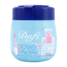 دستمال مرطوب پاک کننده لاک ناخن دافی 90 عددی قوطی | Quick Polish Remover - Dafi