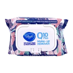 دستمال مرطوب پاک کننده آرایش کیوتن پلاس دافی ۵۰ عددی | Q10 Plus Make Up Remover - Dafi