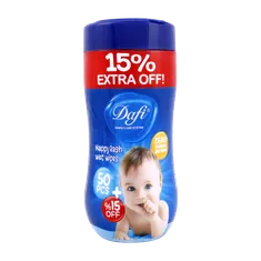 دستمال مرطوب سوختگی پای کودک دافی 50 عددی | Nappy Rash Wet Wipes - Dafi