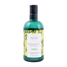 شامپو بدن بامبو و درخت چای پوست مختلط و چرب دیپ سنس  | Bamboo and Tea Tree Body Wash Gel - Deep Sense 