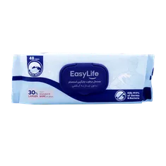 دستمال مرطوب جایگزین استحمام ایزی لایف | Easy Life Bath Wipes 48 Pieces