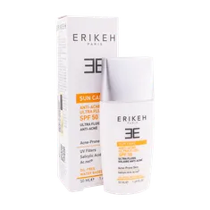 فلوئید ضد آفتاب بی رنگ SPF50 اریکه پوست چرب و مختلط | Sunscreen Fluid For Combination To Oily Skin - ERIKEH