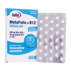 قرص متافولیک و B12 رگولار یوروویتال | Metafolic Plus B12 Regular - EuRho VITAL