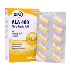 کپسول آ ال آ 400 آلفا لیپوئیک اسید یوروویتال | ALA 400 Alpha Lipoic Acid - EuRho VITAL