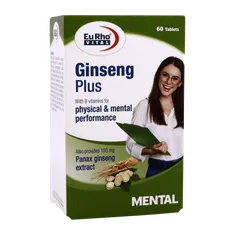 قرص جینسینگ پلاس یوروویتال 60 عددی | Ginseng Plus - EuRho VITAL