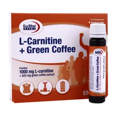 محلول خوراکی ال کارنیتین و قهوه سبز یوروویتال | L-Carnitine + Green Coffee Drinking Vial - Eurho vital 