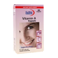 کپسول ویتامین آ یوروویتال 60 عددی | Vitamin A Capsule - Eurho Vital