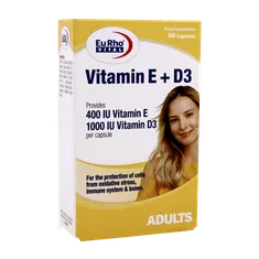 کپسول ویتامین ای و د3 یوروویتال | Vitamin E + D3 - EuRho VITAL