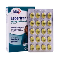 کپسول لبرترن 550 یوروویتال 60 عددی | Lebertran 550 Capsule - Eurho Vital