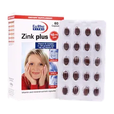 کپسول زینک پلاس 10 یوروویتال | Zinc Plus Capsule 10mg - Eurho vital