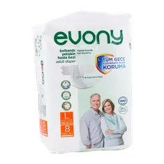 پوشک بزرگسال سایز بزرگ ایونی 8 عددی | Adult Diaper Large - Evony 