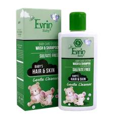 شامپو سر و بدن نوزاد اورین 200 میلی لیتری | Evrin Baby's Hair & Skin Gentle Cleanser