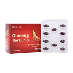 کپسول رویال ژلی و جینسینگ اکسیر فارم | Exir Farm Ginseng Royal Jelly 30 Soft Gelatin Capsules