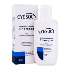 شامپو پلک و مژه روغن درخت چای و سدیم هیالورونات آیسول  | Eyesol Ophthalmic Cleansing Shampoo