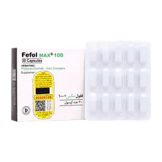 کپسول ففول مکس 100 اینترافارم 30 عددی | Intrapharm Fefol Max 100 30 Capsules