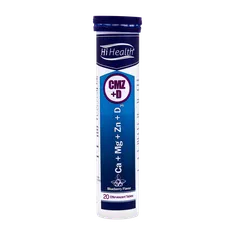 قرص جوشان کلسیم + منیزیم + زینک + د3 های هلث | Ca + Mg + Zn + D3 Effervescent Tablet - Hi Health 