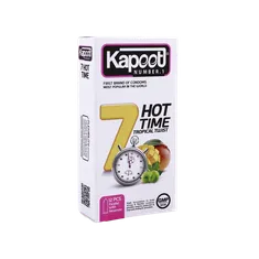 کاندوم تأخیری 7 کاره گرم هات تایم کاپوت 12 عددی | Hot Time Tropical Twist 12 Pcs Condoms - Kapoot