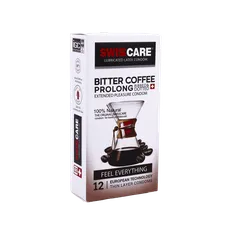 کاندوم قهوه تلخ سوئیس کر 12 عددی | Bitter Coffee Prolong 12 Pieces Condom - Swiss Care