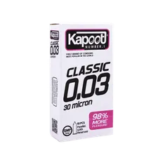 کاندوم بسیار نازک 30 میکرون کاپوت 10 عددی  | Classic 0.03/30 Micron 10 Pcs Condoms - Kapoot