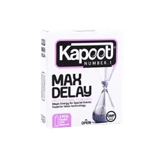 کاندوم تاخیری Max Delay کاپوت 3 عددی | Max Delay 3 Pcs Condoms - Kapoot