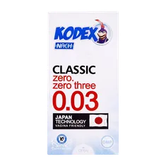 کاندوم کلاسیک 0.03 خیلی نازک کدکس 10 عددی | Kodex Classic 30 Microns Condoms