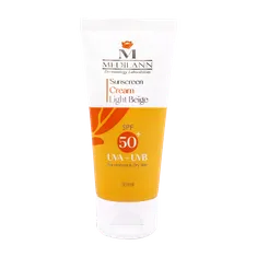 ضد آفتاب رنگی SPF50 مدیلن پوست خشک | Medilann Sunscreen Light Beige SPF50 Normal And Dry Skin