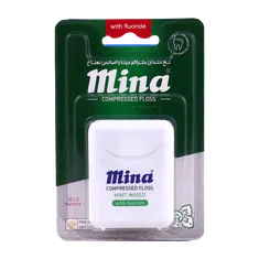 نخ دندان متراکم نعناعی مینا 50 متری | Mina Waxed Dental Floss 50 m