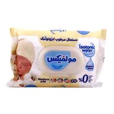 دستمال مرطوب ایزوتونیک نوزاد مولفیکس 60 عددی | Isotonic Water Wet Wipe for Newborns - Molfix