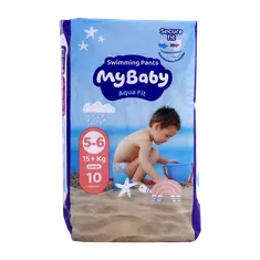 پوشک استخری مای بیبی سایز 5 تا 6 بزرگ 10 عددی | Large Size 5-6 Baby Swimming Pants 10 pcs - My Baby