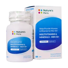 کپسول مولتی ویتامین و مینرال آقایان +50 سال نیچرز پلنتی | Natures Plenty Multivitamins And Minerals Mens Up 50 years Caps