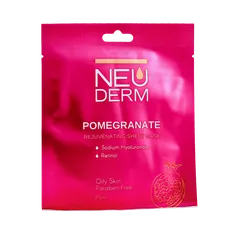 ماسک صورت انار نئودرم پوست چرب 25 میلی لیتری | Neuderm Pomegranat Rejuvenating Sheet Mask