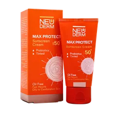 ضد آفتاب مکس پروتکت SPF50 نئودرم پوست چرب | Neuderm Max Protect SPF50 Sunscreen Cream Oil Free 50ml