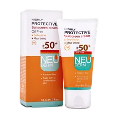 ضد آفتاب هایلی پروتکتیو SPF50 نئودرم پوست چرب | Neuderm Highly Protective Sunscreen SPF50⁺ Cream For Combination And Oily Skins 50 ml