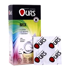 کاندوم ساده و طرح دار میکس اورز 12 عددی | OURS  Mix Condoms 12 Pcs 