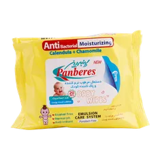 دستمال مرطوب نرم کننده کودک پنبه ریز 20 عددی | Anti Bacterial Moisturizing Baby wipes - Panberes