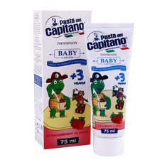خمیر دندان توت فرنگی پاستا دل کاپیتانو کودک 3 سال به بالا |  Pasta Del Capitano Baby From 3 Years Toothpaste With strawberry Flavor -