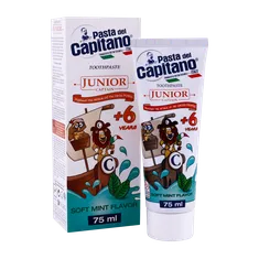 خمیر دندان نعنایی Junior پاستا دل کاپیتانو کودک 6 سال به بالا | Junior From 6 years Toothpaste With Soft Mint Flavor - Pasta Del Capitano