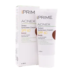 کرم ضد آفتاب رنگی SPF 60 پوست چرب پریم  | Tinted Sunscreen Cream SPF 60 for Oily Skin - Prime
