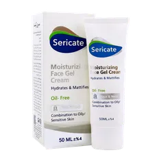 ژل کرم مرطوب کننده صورت پوست مختلط و چرب سری کیت | Moisturizing Face Gel-cream for Combination to Oily Skin - Sericate 