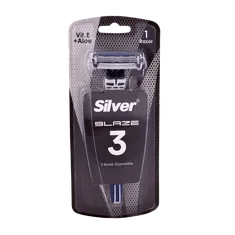 خود تراش چند بار مصرف سه لبه بلیز 3 سیلور | Blaze3 Triple Blade Razor - Silver