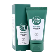 ضد آفتاب پوست چرب SPF50 اسکین شیک | Skin Chic SPF50 Tea Tree Sunscreen Cream