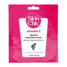 ماسک ورقه ای ویتامین ای و انگور اسکین شیک | Skin Chic Vitamin E And Grapes Facial Sheet Mask