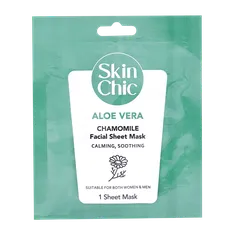 ماسک ورقه ای آلوئه ورا و بابونه اسکین شیک | Skin Chic Aloe Vera And Chamomile Facial Sheet Mask