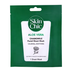 ماسک صورت ورقه ای آلوئه ورا و بابونه اسکین شیک 1 عددی | Skin Chic Aloe Vera And Chamomile Facial Sheet Mask