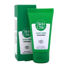 ضد آفتاب آلوئه ورا SPF50 اسکین شیک | Skin Chic SPF 50 Aloe Vera Sunscreen for Sensitive Skin