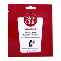 ماسک صورت ورقه ای ویتامین ای و رویال ژلی اسکین شیک 1 عددی | Skin Chic Vitamin E And Royal Jelly Facial Sheet Mask