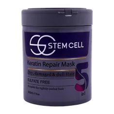 ماسک مو بدون سولفات موهای خشک و آسیب دیده 5 در 1 استم سل | 5 In 1 Keratin Repair Mask  For Dry And Damaged Hair - Stem Cell